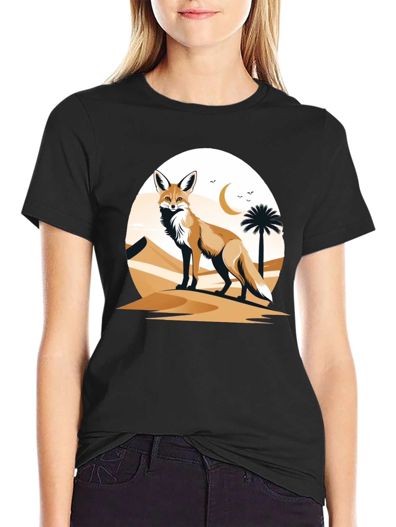 Desert Fox Graphic T-Shirt - Unique Design