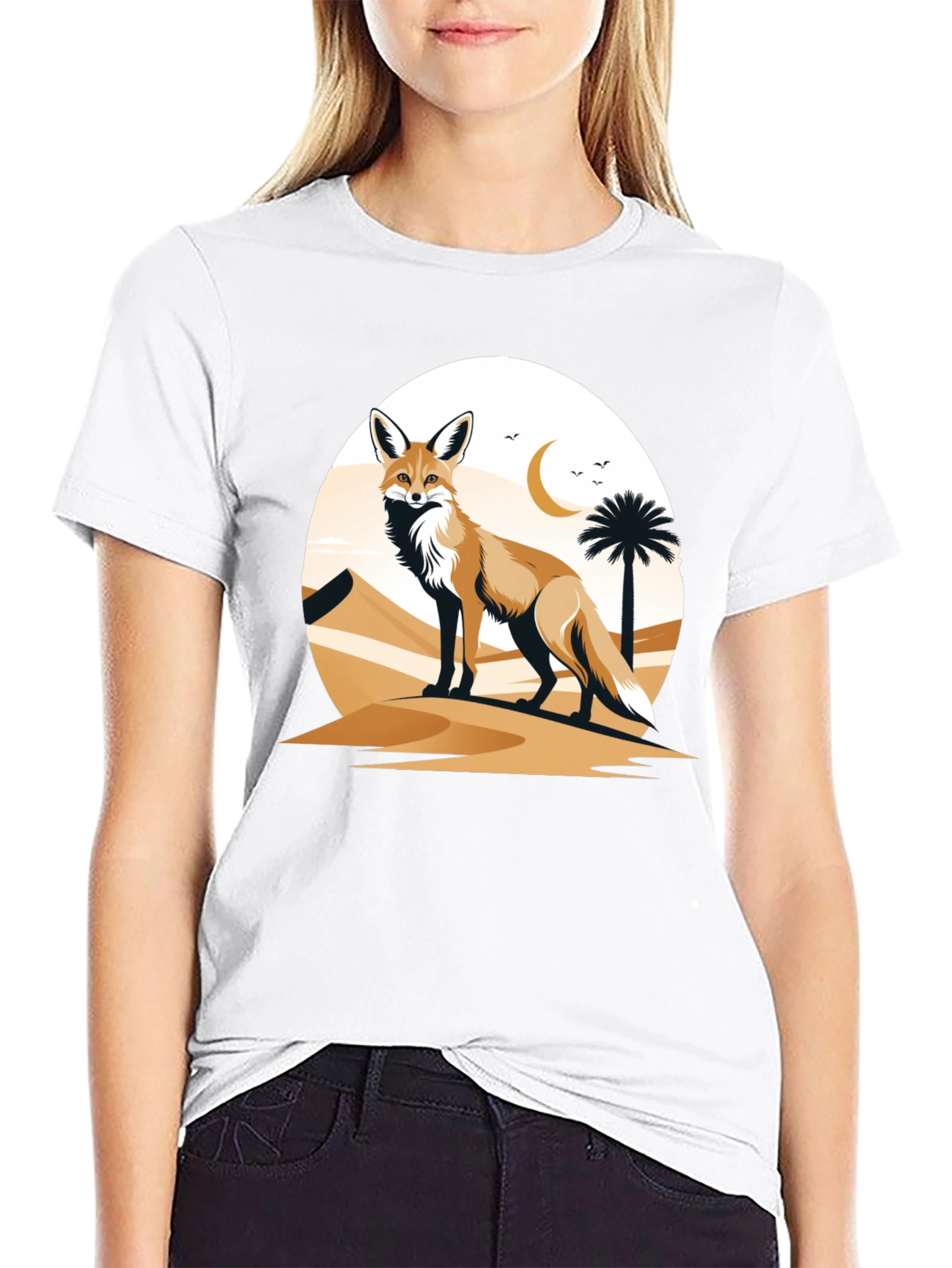 Desert Fox Graphic T-Shirt - Unique Design