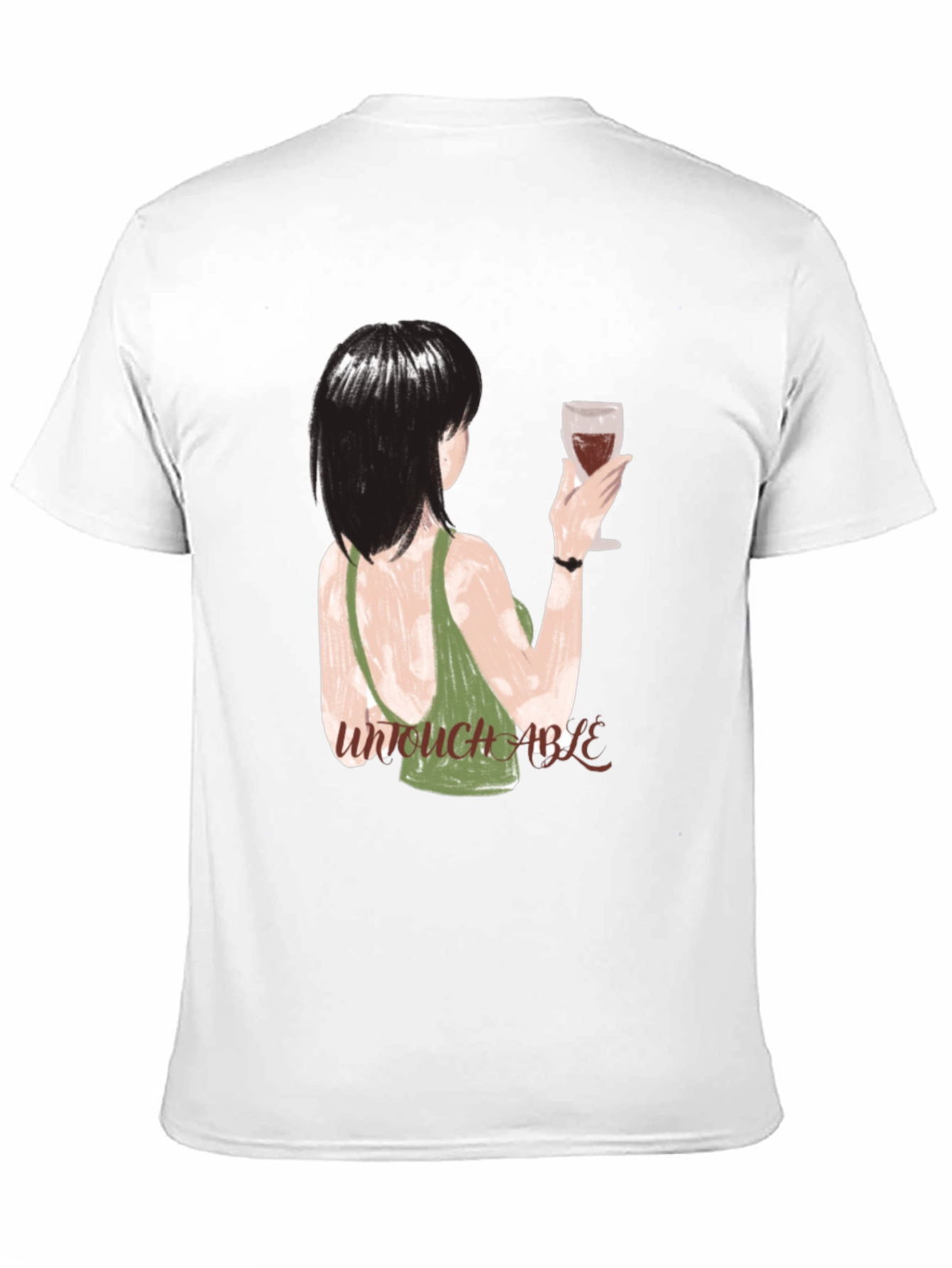 Untouchable Graphic Tee - Artistic Womens Design