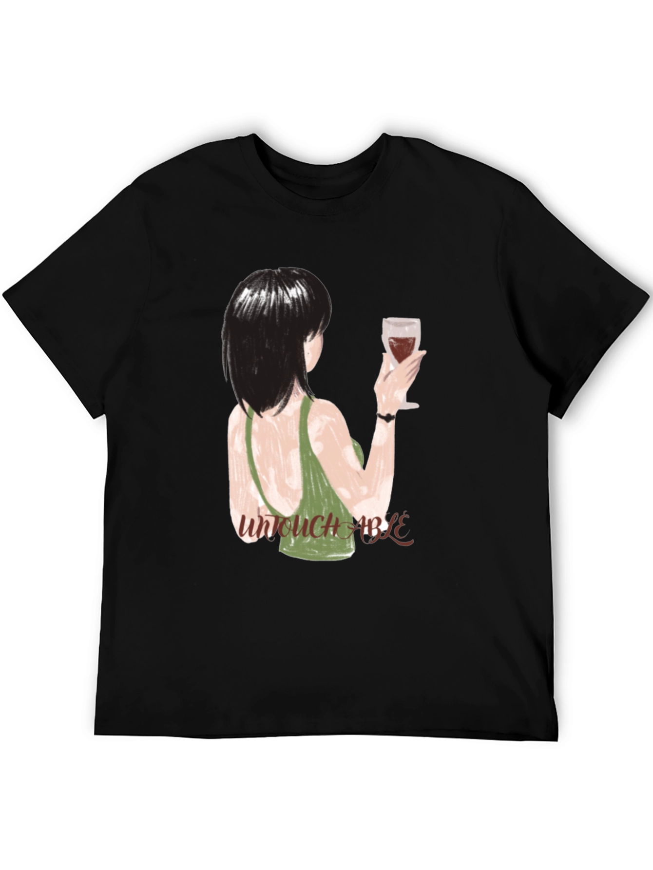 Untouchable Graphic Tee - Artistic Womens Design