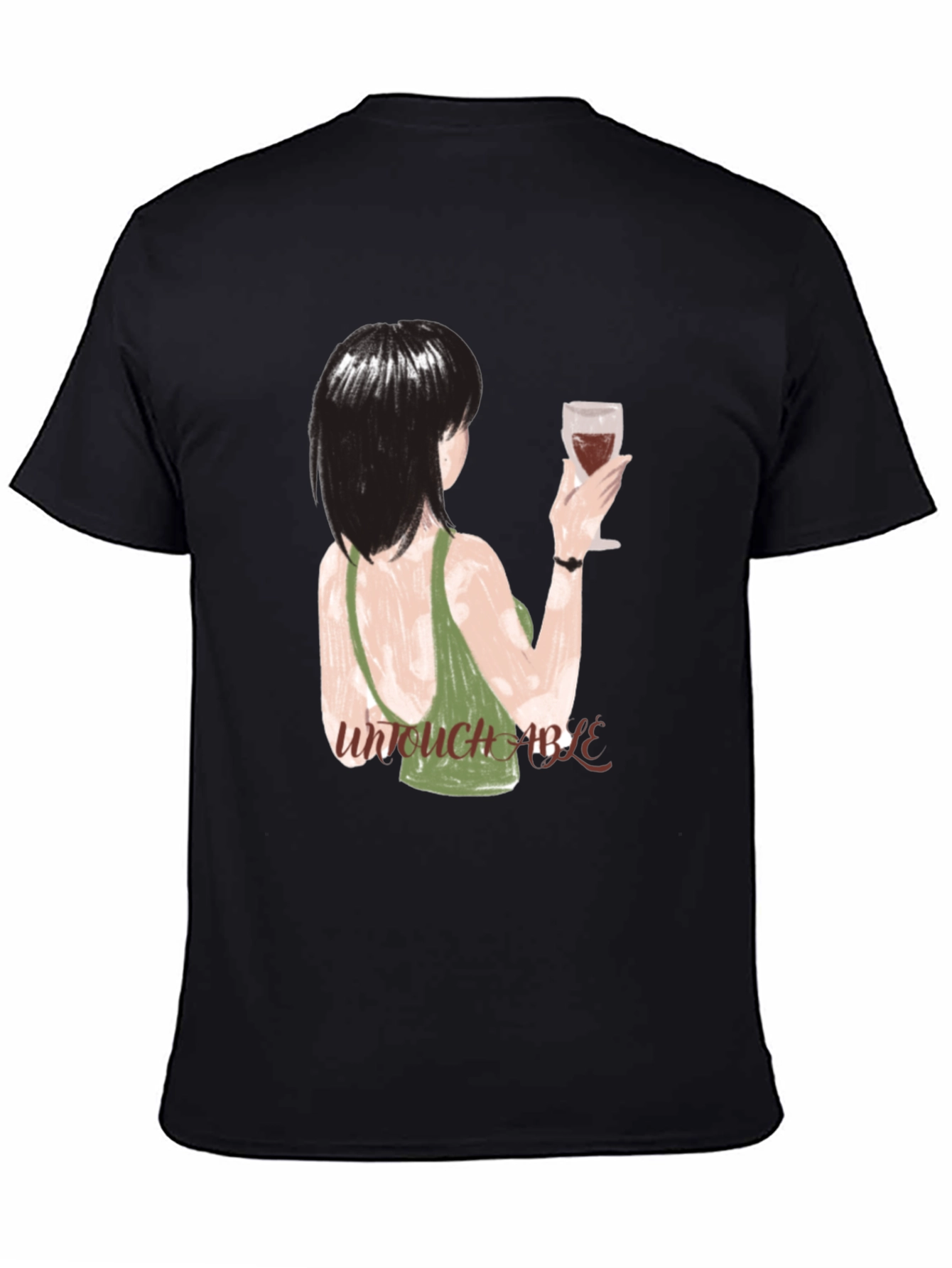 Untouchable Graphic Tee - Artistic Womens Design