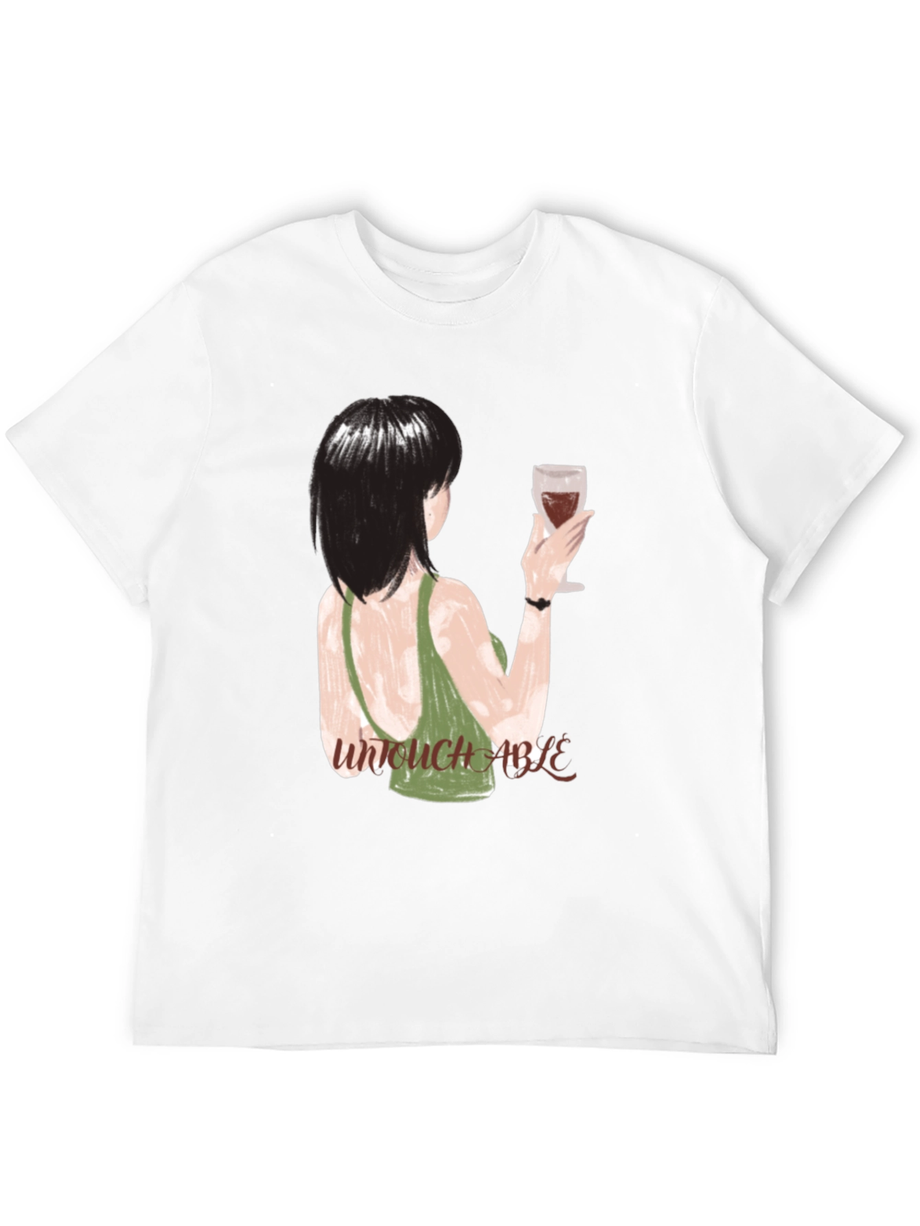 Untouchable Graphic Tee - Artistic Womens Design