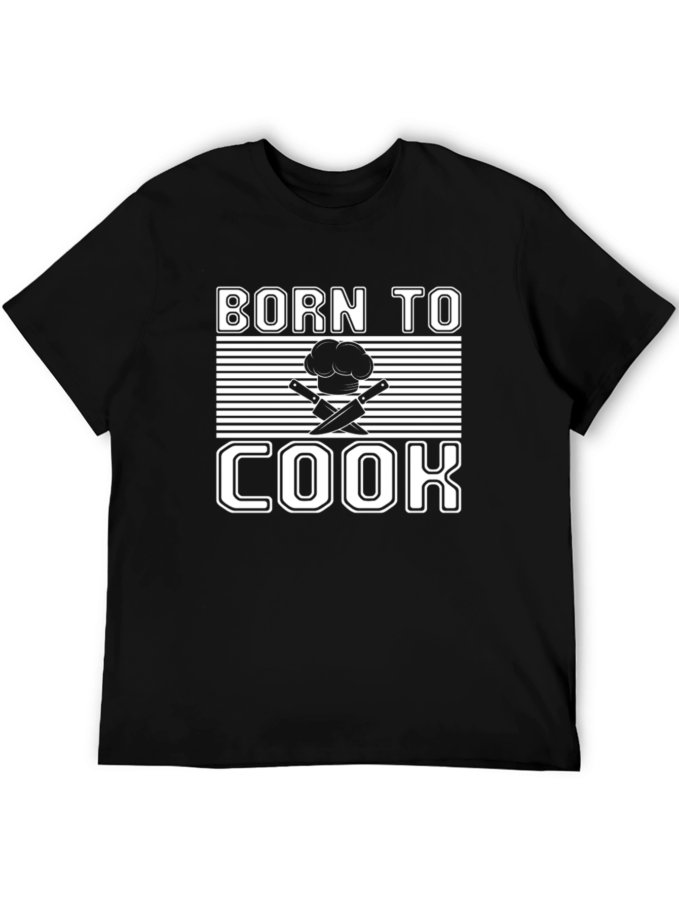 Born To Cook Black Graphic Tee