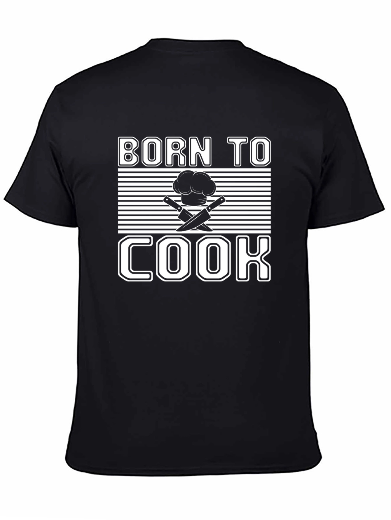 Born To Cook Black Graphic Tee