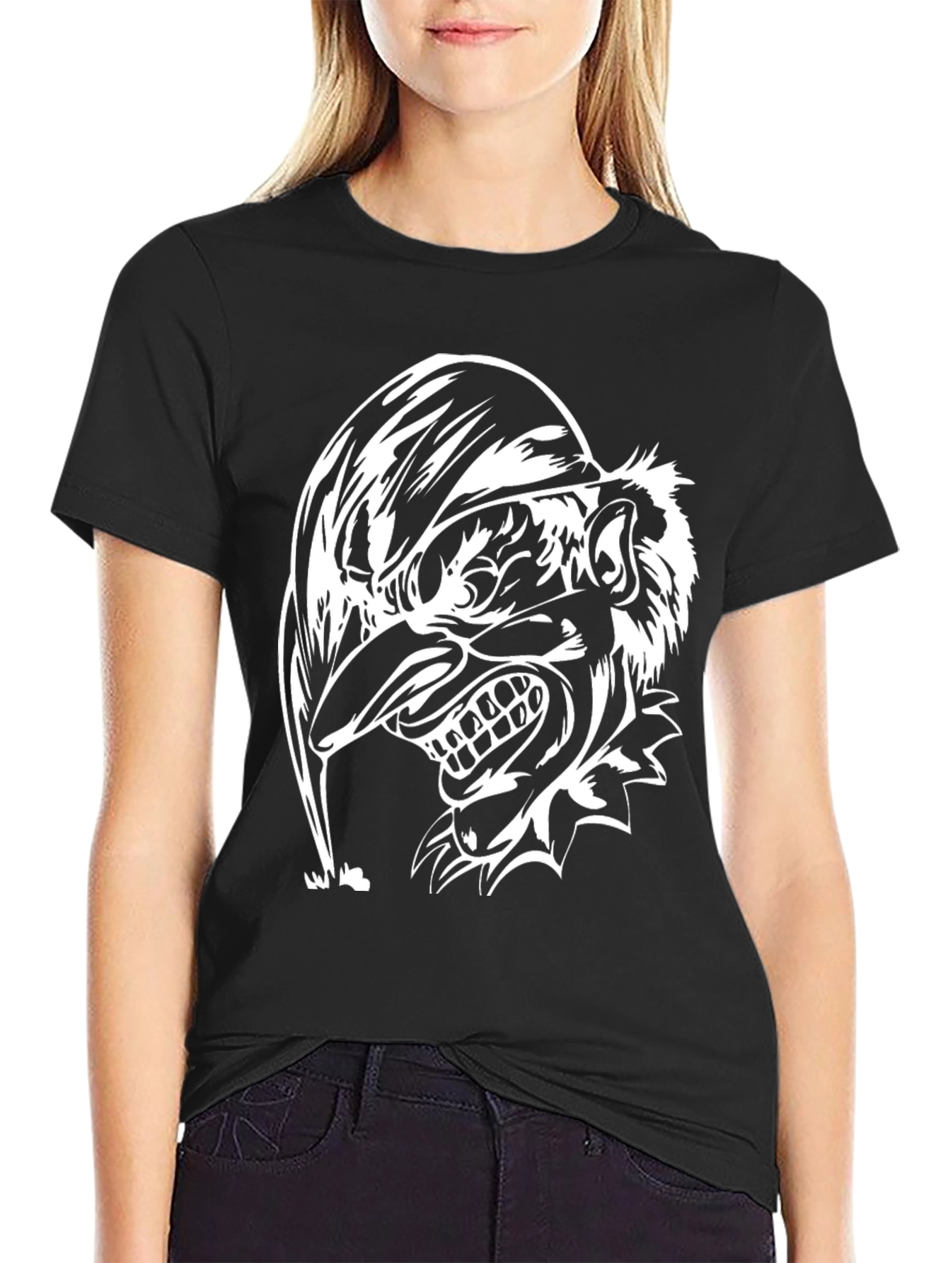 Mens Black T-Shirt - Jester Graphic Print