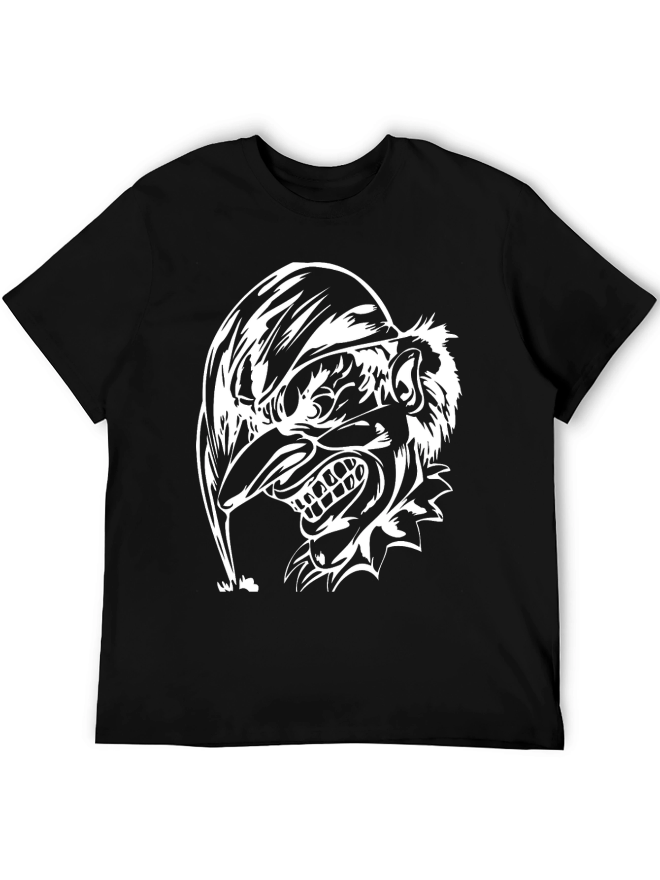 Mens Black T-Shirt - Jester Graphic Print