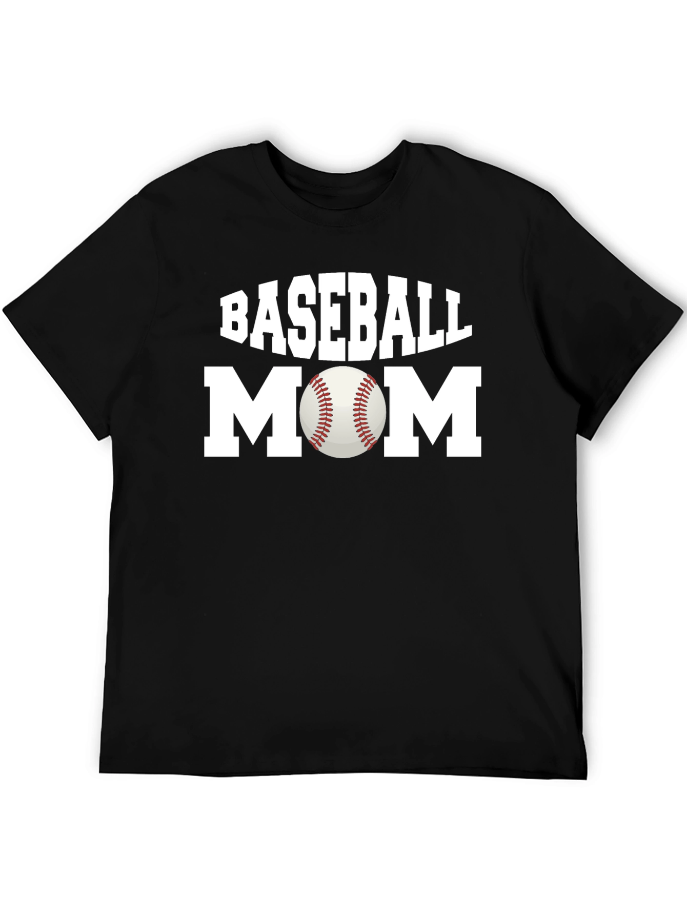 Baseball Mom Graphic T-Shirt - Black