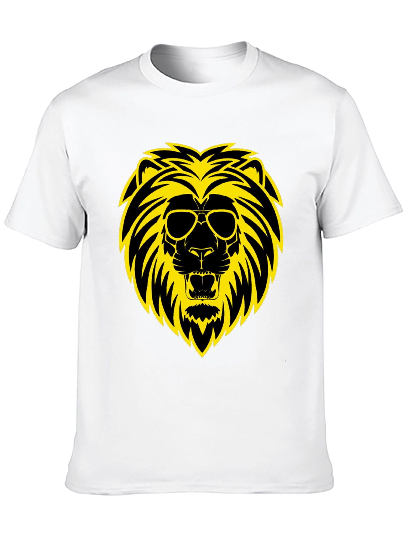 Cool Lion Graphic Tee - Black Cotton Shirt