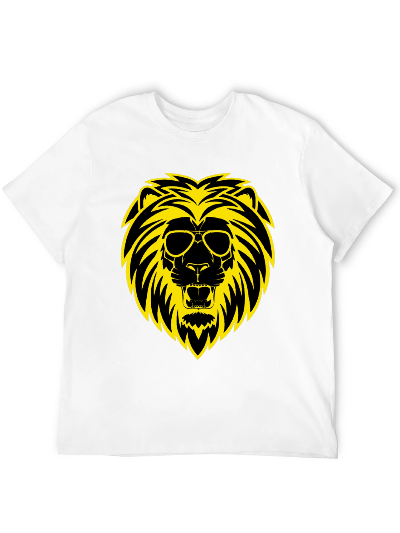 Cool Lion Graphic Tee - Black Cotton Shirt