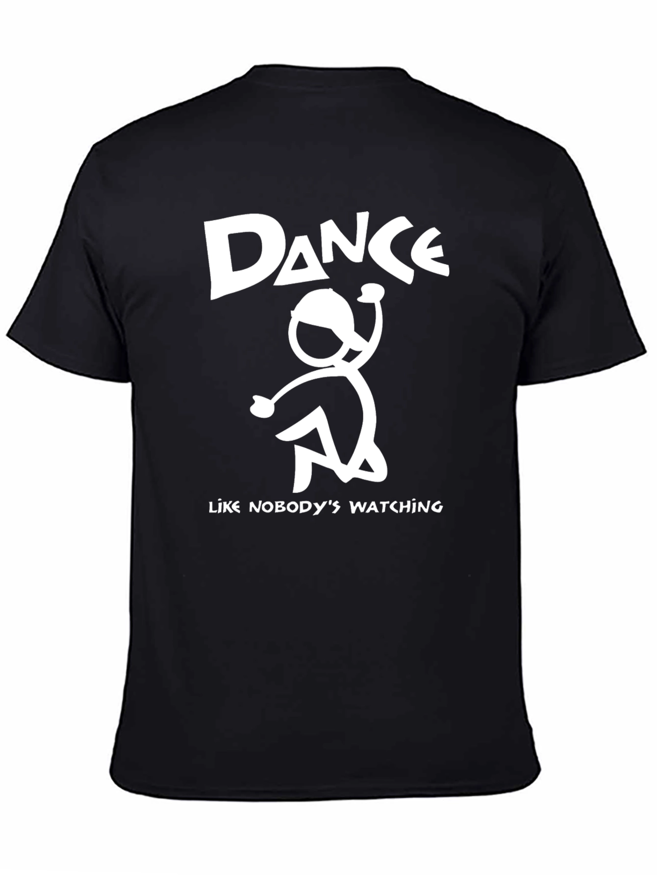 Dance Like Nobodys Watching Black Graphic Tee