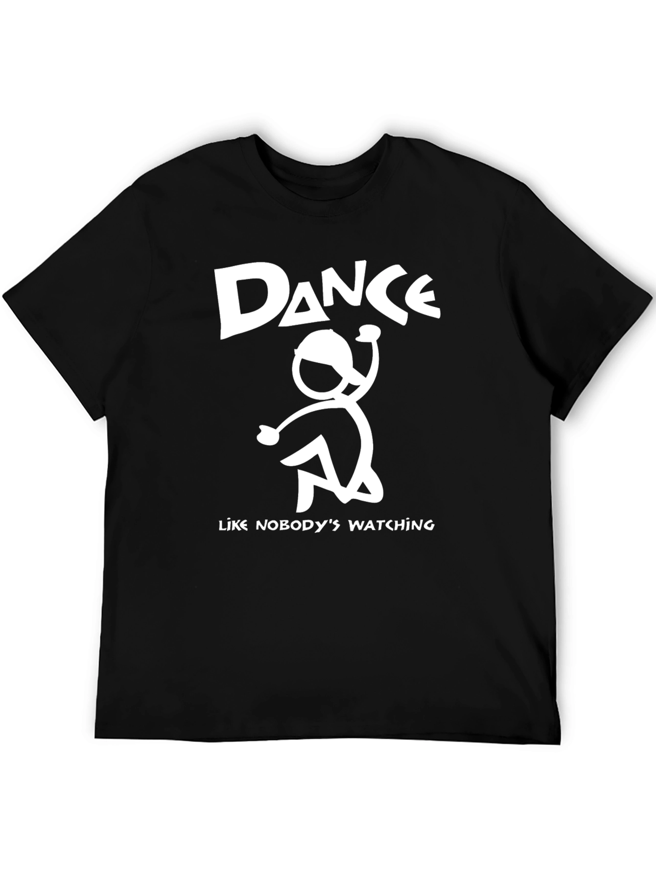 Dance Like Nobodys Watching Black Graphic Tee