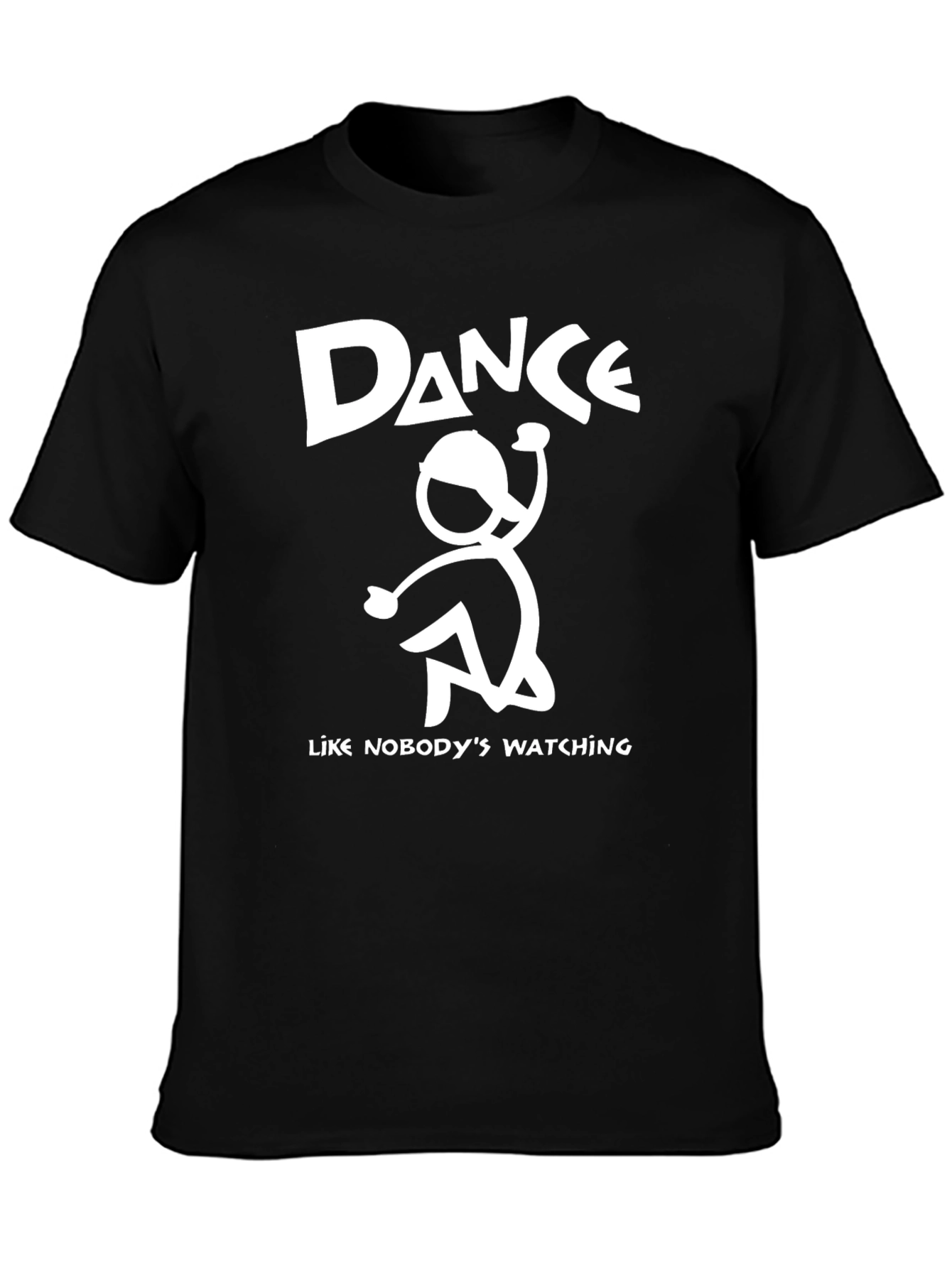 Dance Like Nobodys Watching Black Graphic Tee