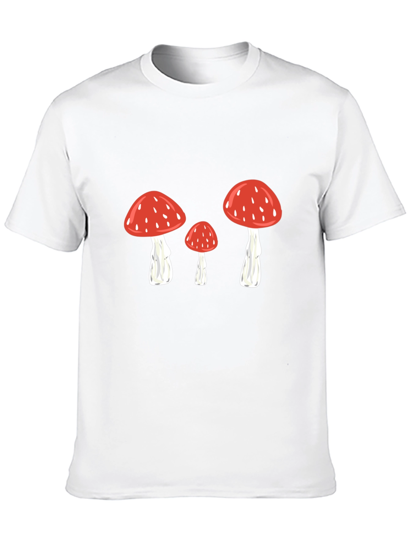 Mushroom Print Black T-Shirt