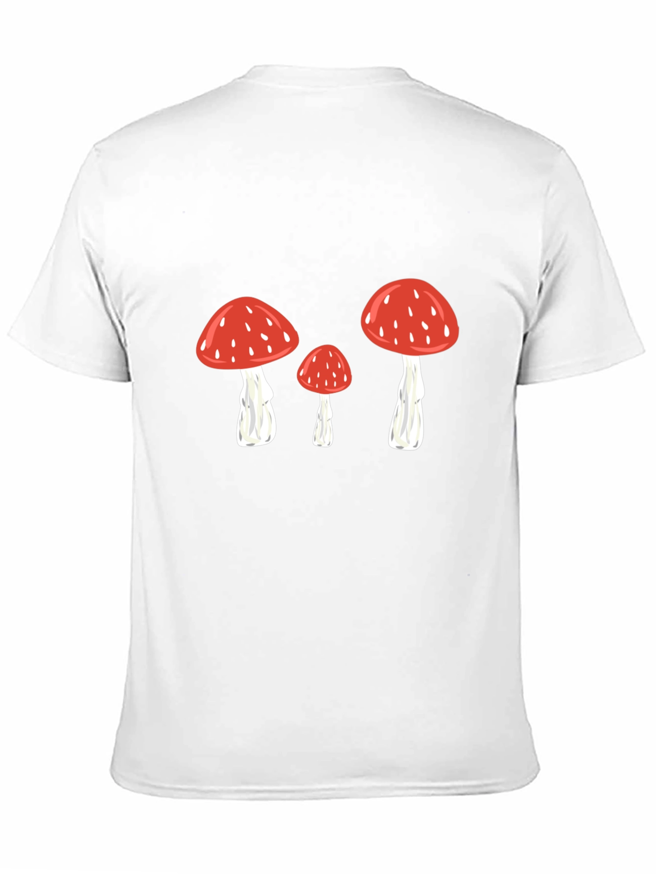 Mushroom Print Black T-Shirt