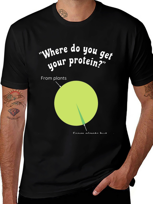Vegan Protein T-Shirt - Funny Plant Based Diet Tee