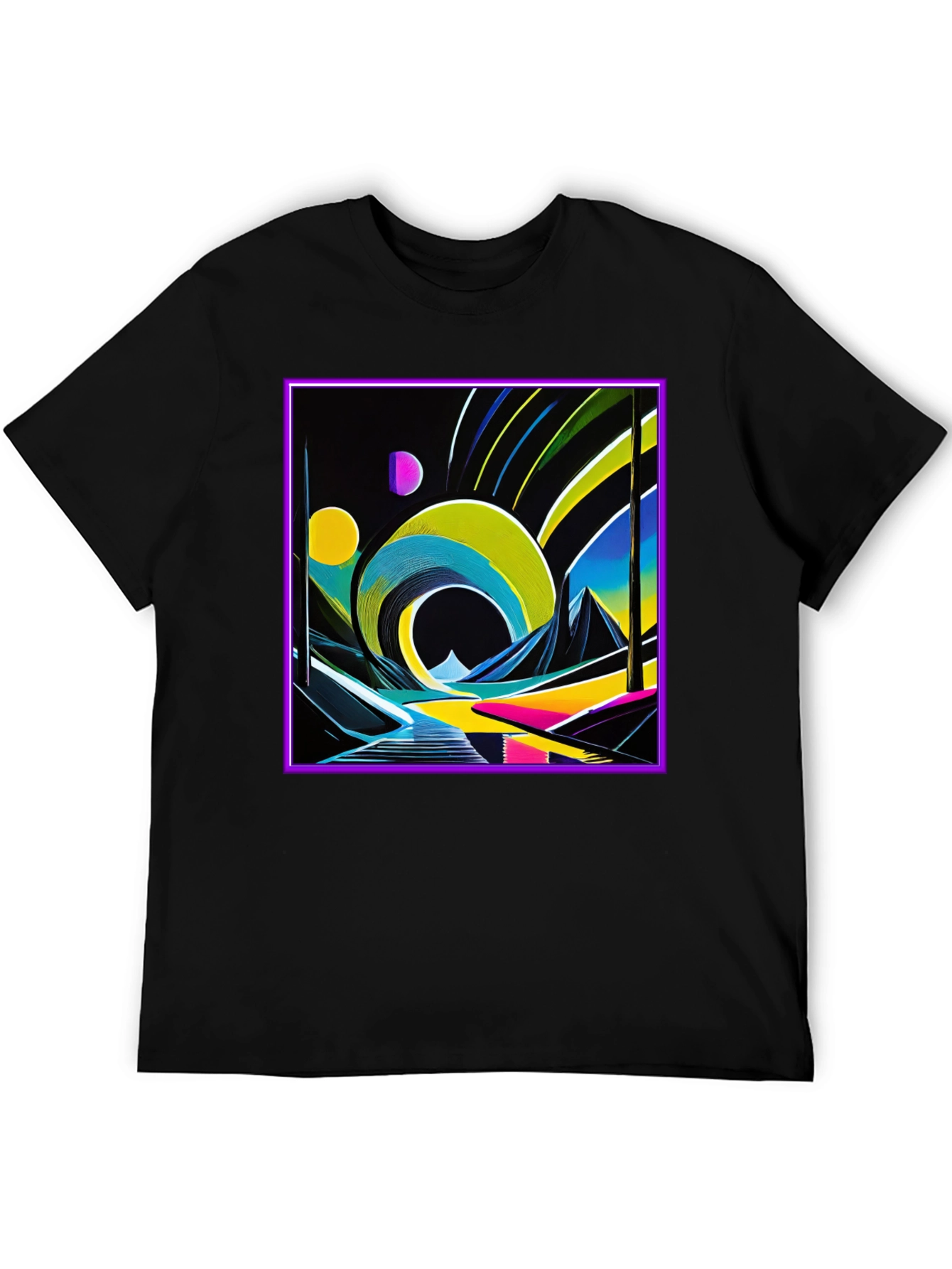 Retro 80s Synthwave T-Shirt - Neon Art Tee