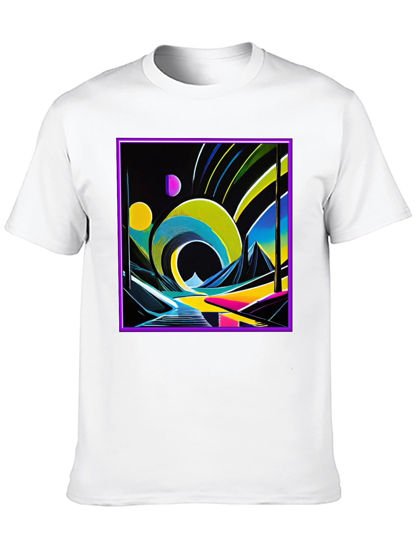 Retro 80s Synthwave T-Shirt - Neon Art Tee