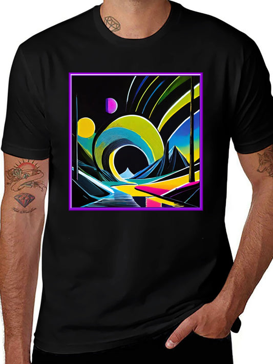 Retro 80s Synthwave T-Shirt - Neon Art Tee