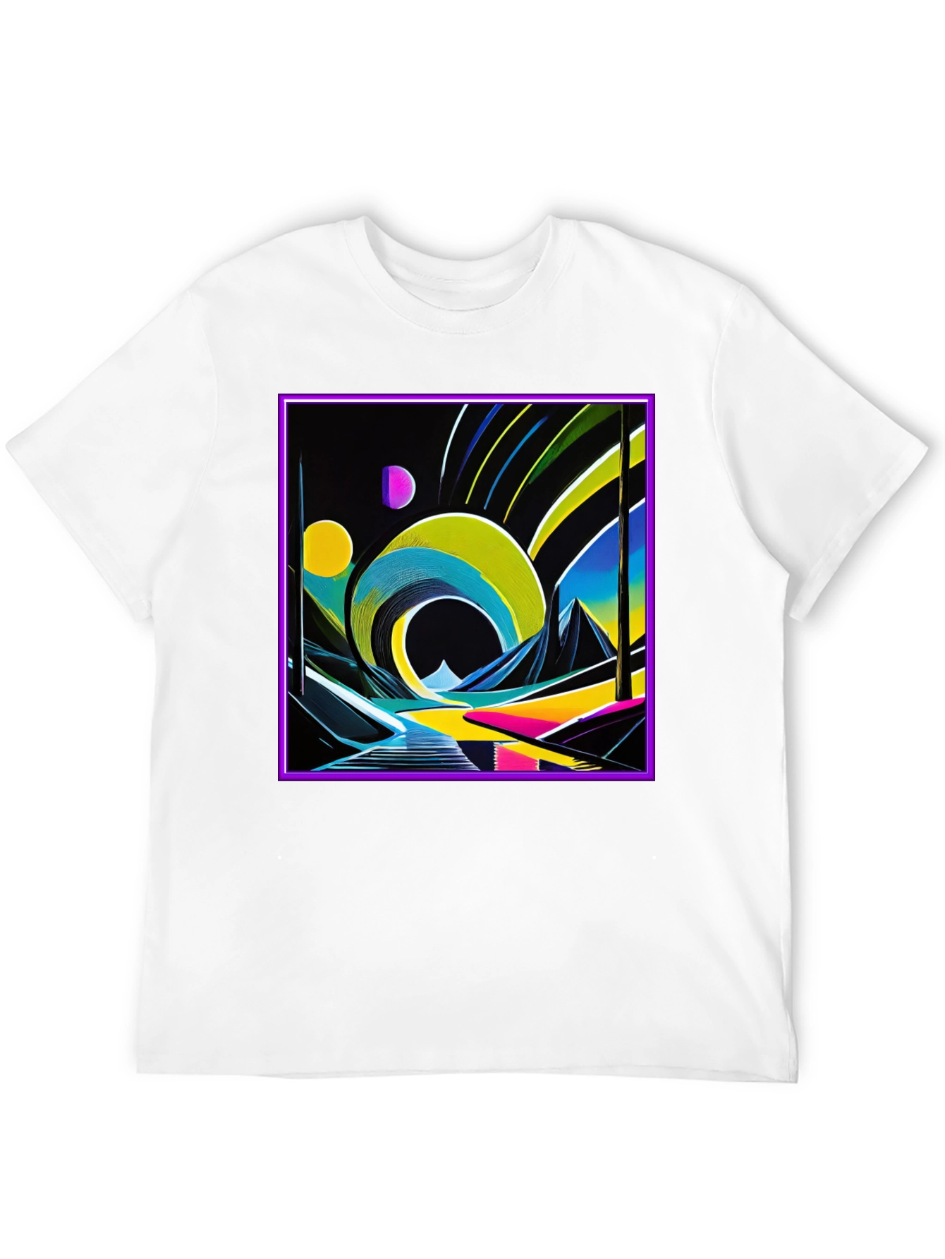 Retro 80s Synthwave T-Shirt - Neon Art Tee
