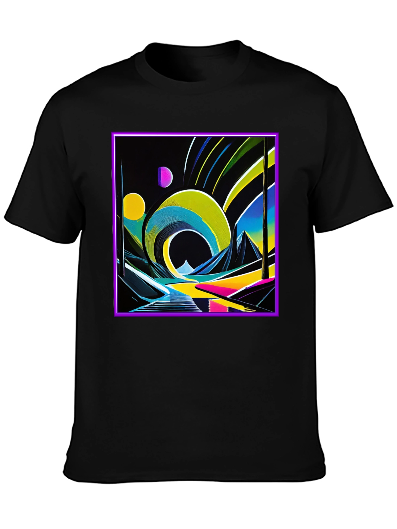 Retro 80s Synthwave T-Shirt - Neon Art Tee