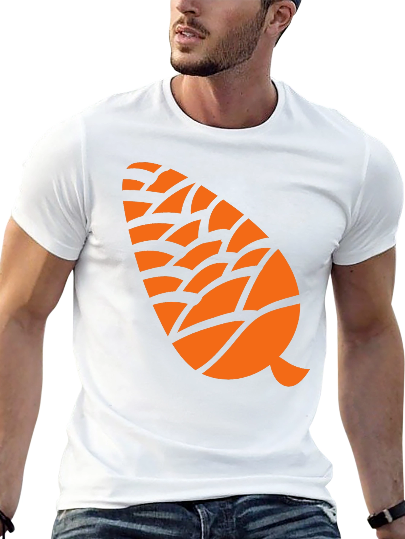 Pine Cone Graphic Tee - Black Cotton Blend