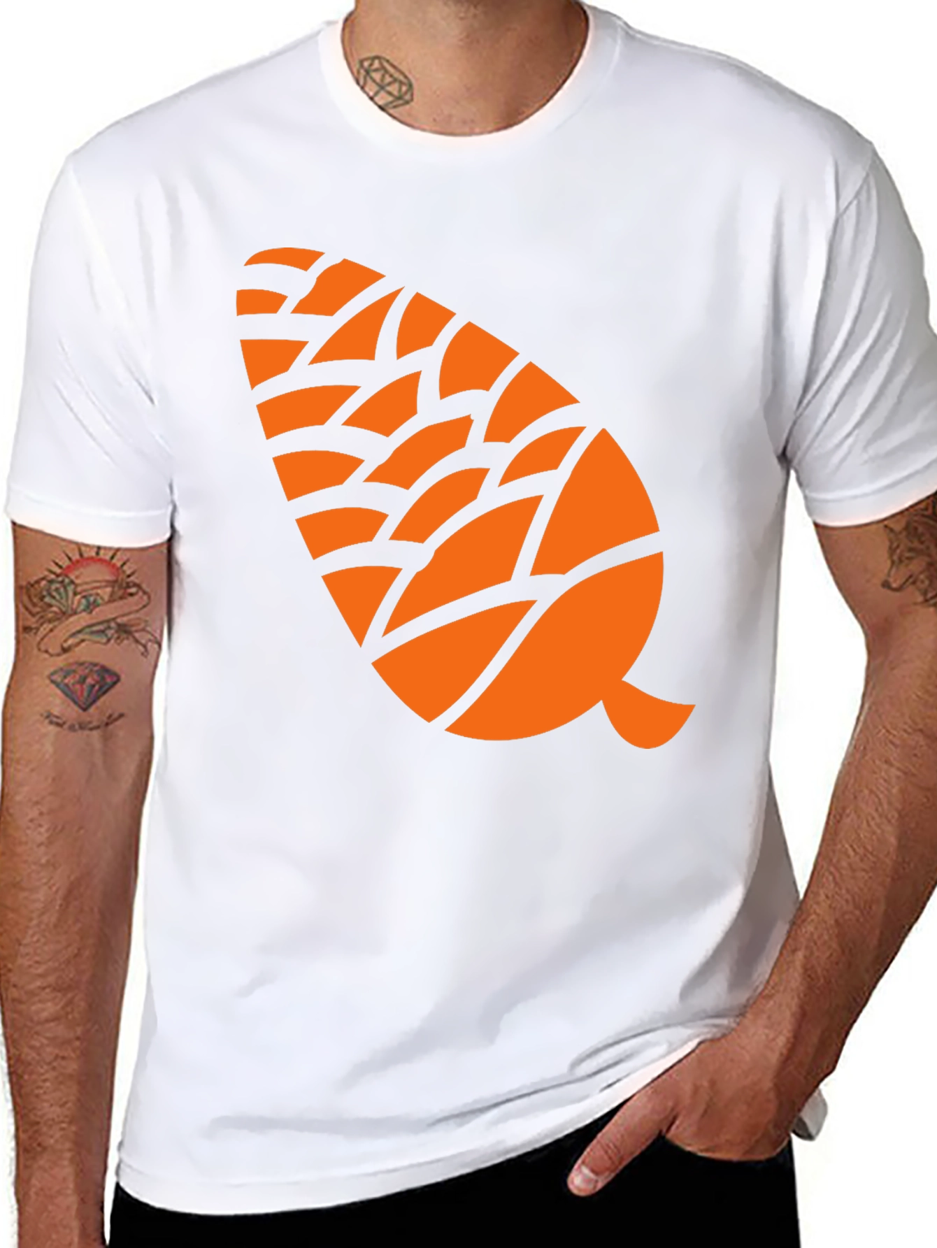 Pine Cone Graphic Tee - Black Cotton Blend
