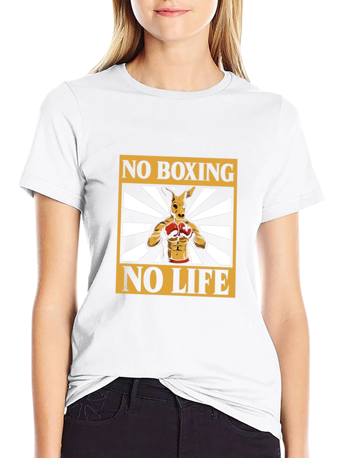 No Boxing No Life Kangaroo Graphic Tee