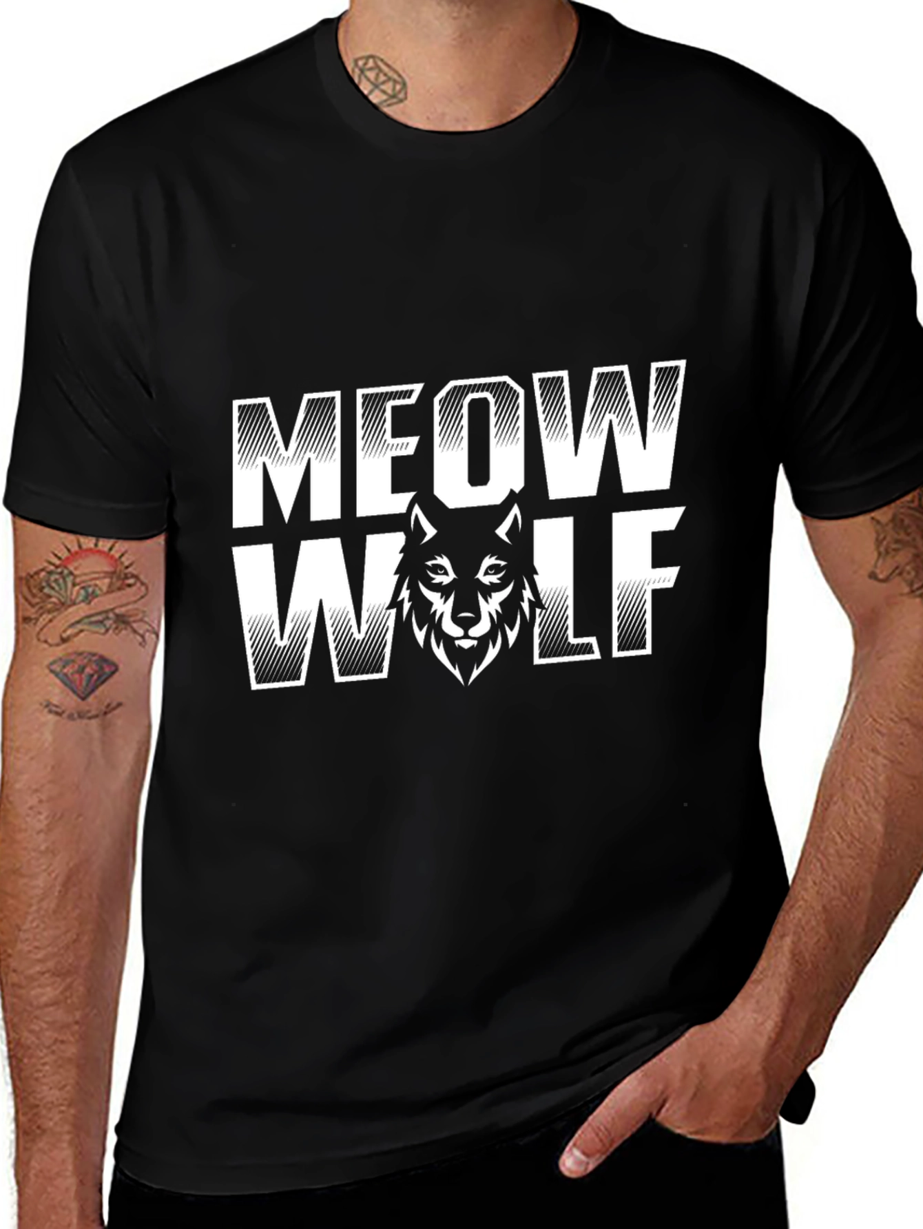 Meow Wolf Graphic Tee - Black Cotton T-Shirt