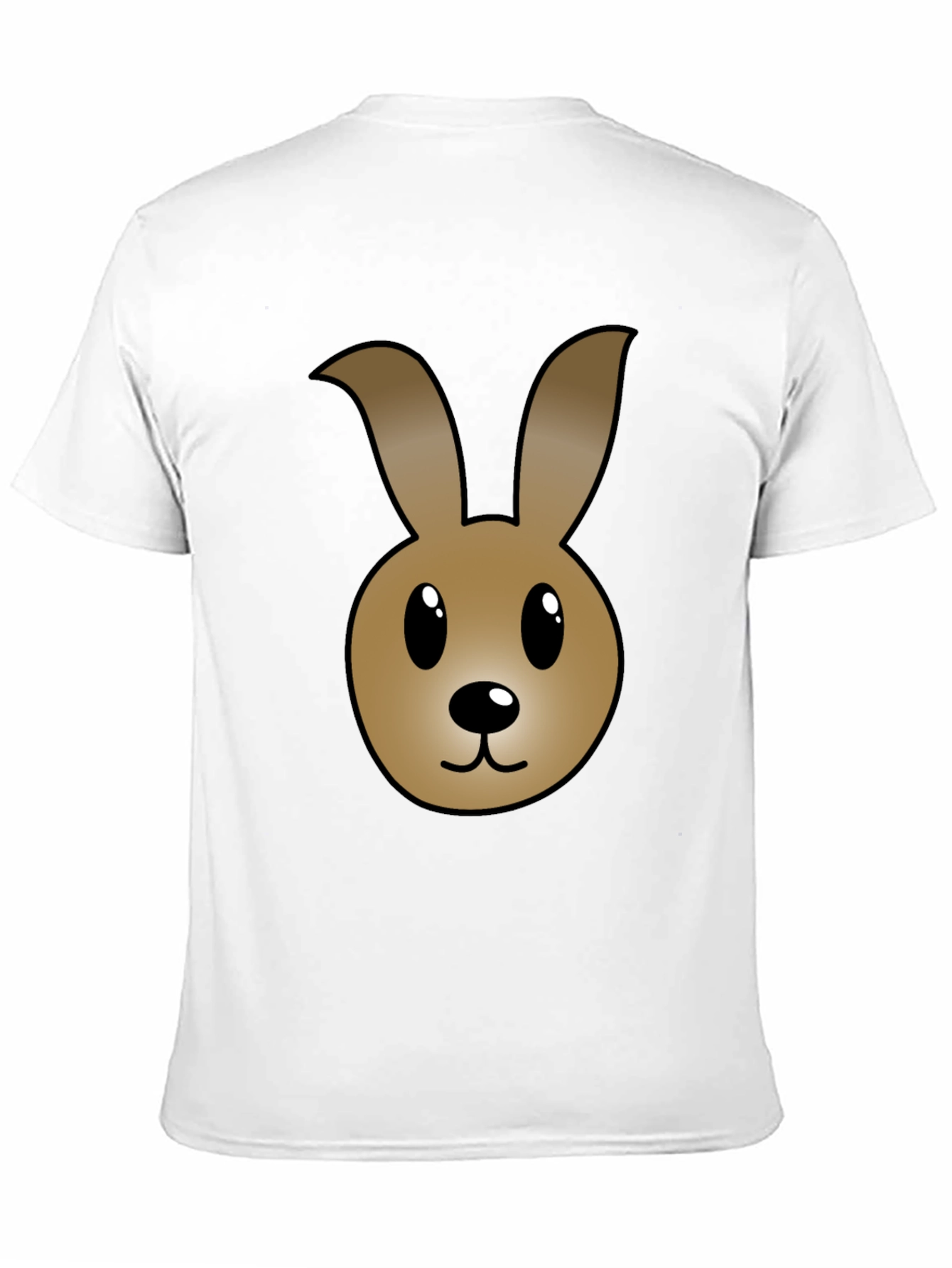 Cartoon Bunny Graphic T-Shirt - Black Cotton Tee