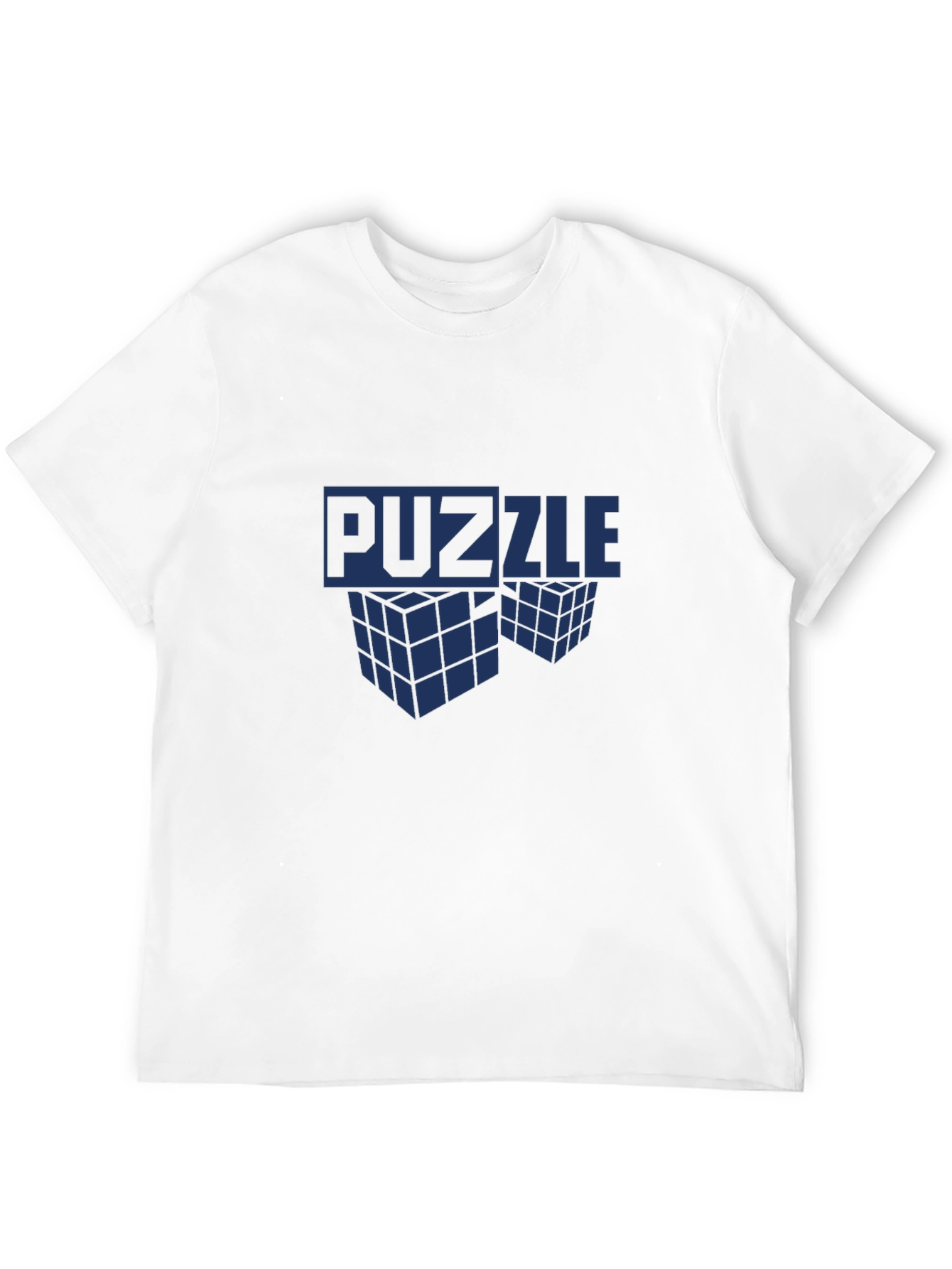 Puzzle Cube Graphic T-Shirt - Mens Crew Neck Tee