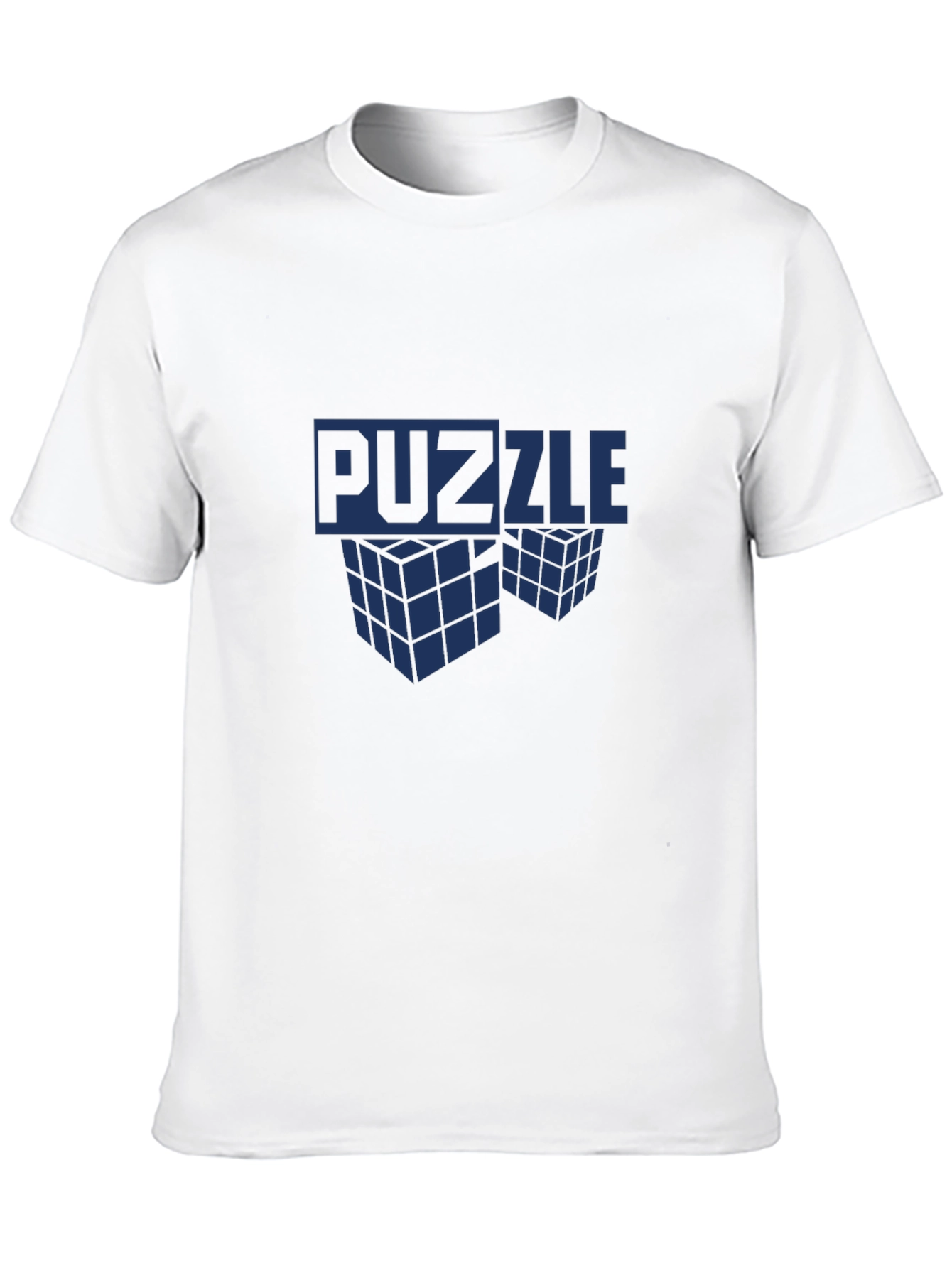 Puzzle Cube Graphic T-Shirt - Mens Crew Neck Tee