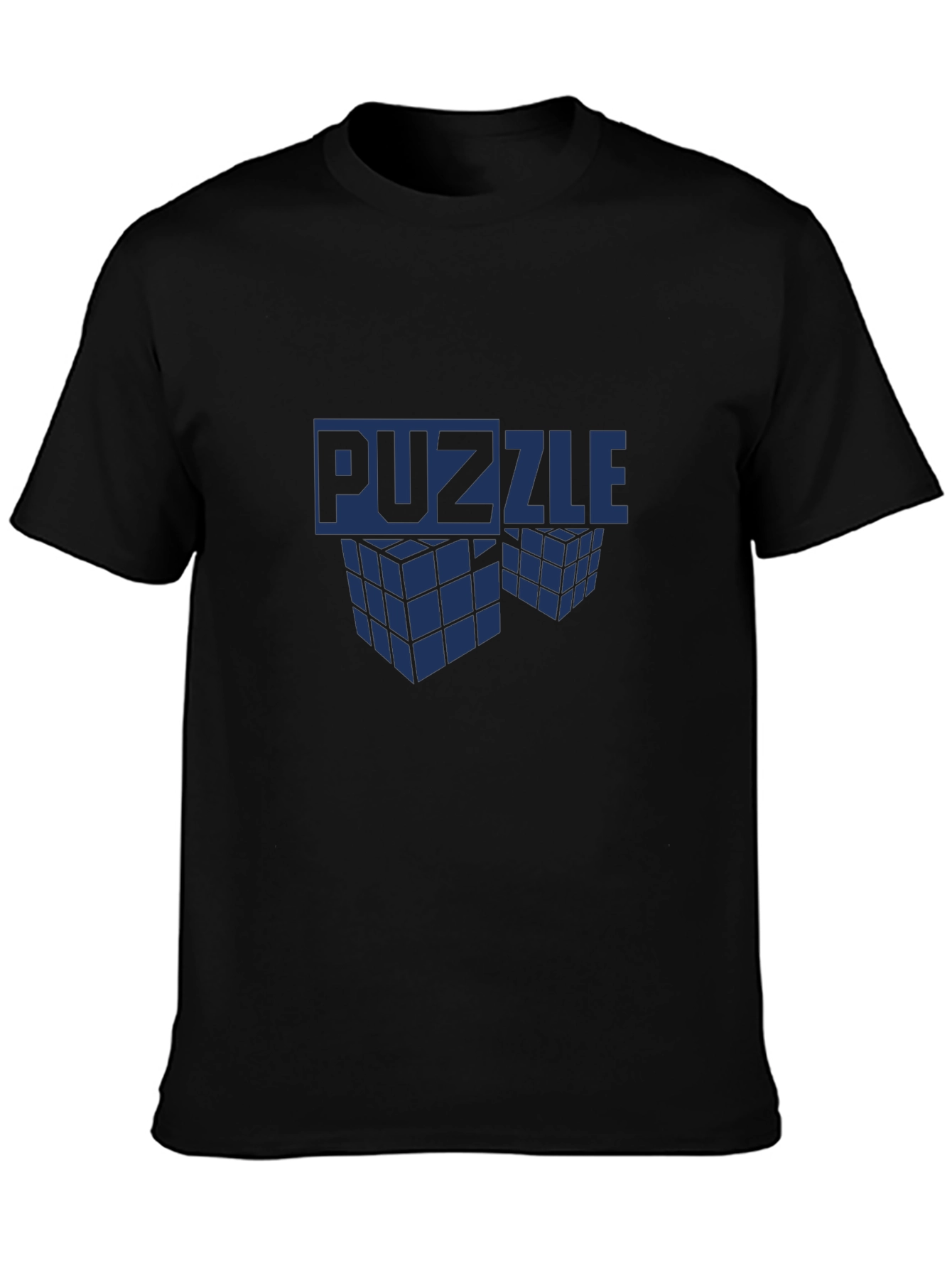 Puzzle Cube Graphic T-Shirt - Mens Crew Neck Tee