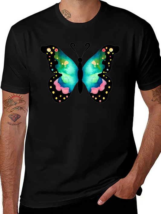 Butterfly Graphic Print Crew Neck T-Shirt