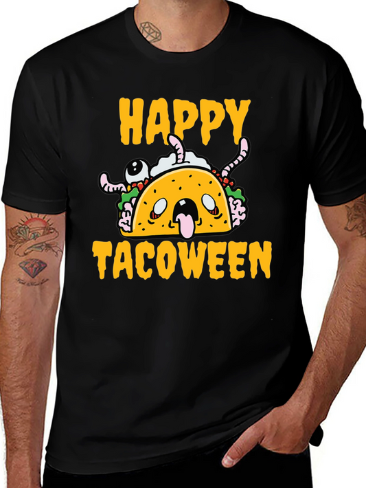 Happy Tacoween Black T-Shirt