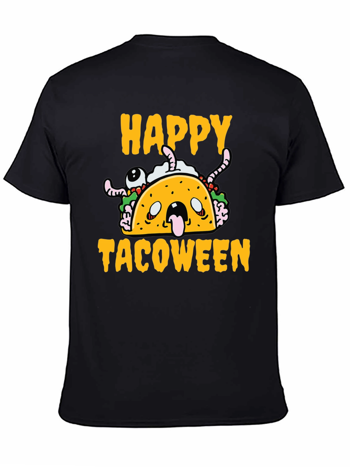 Happy Tacoween Black T-Shirt