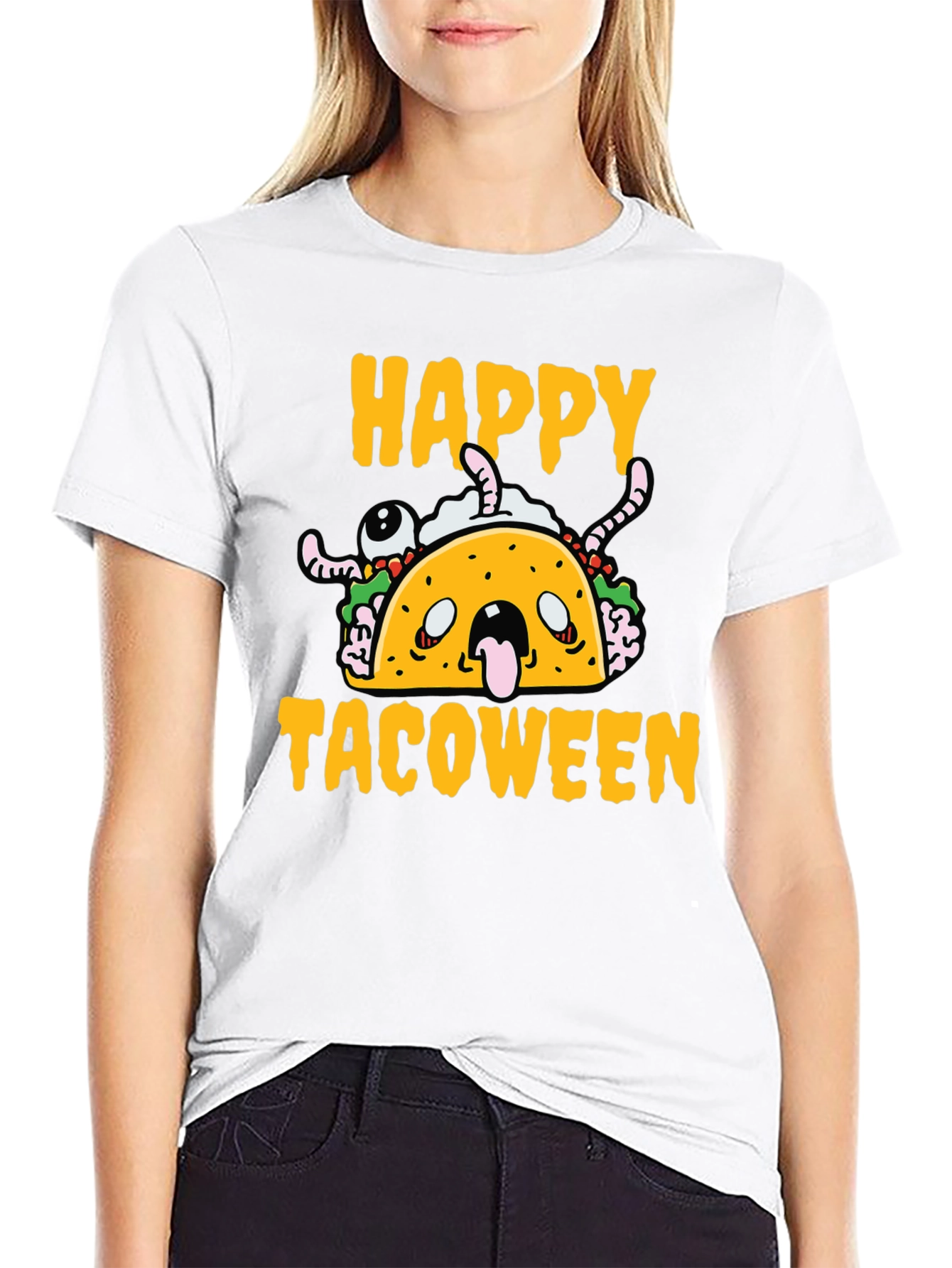 Happy Tacoween Black T-Shirt