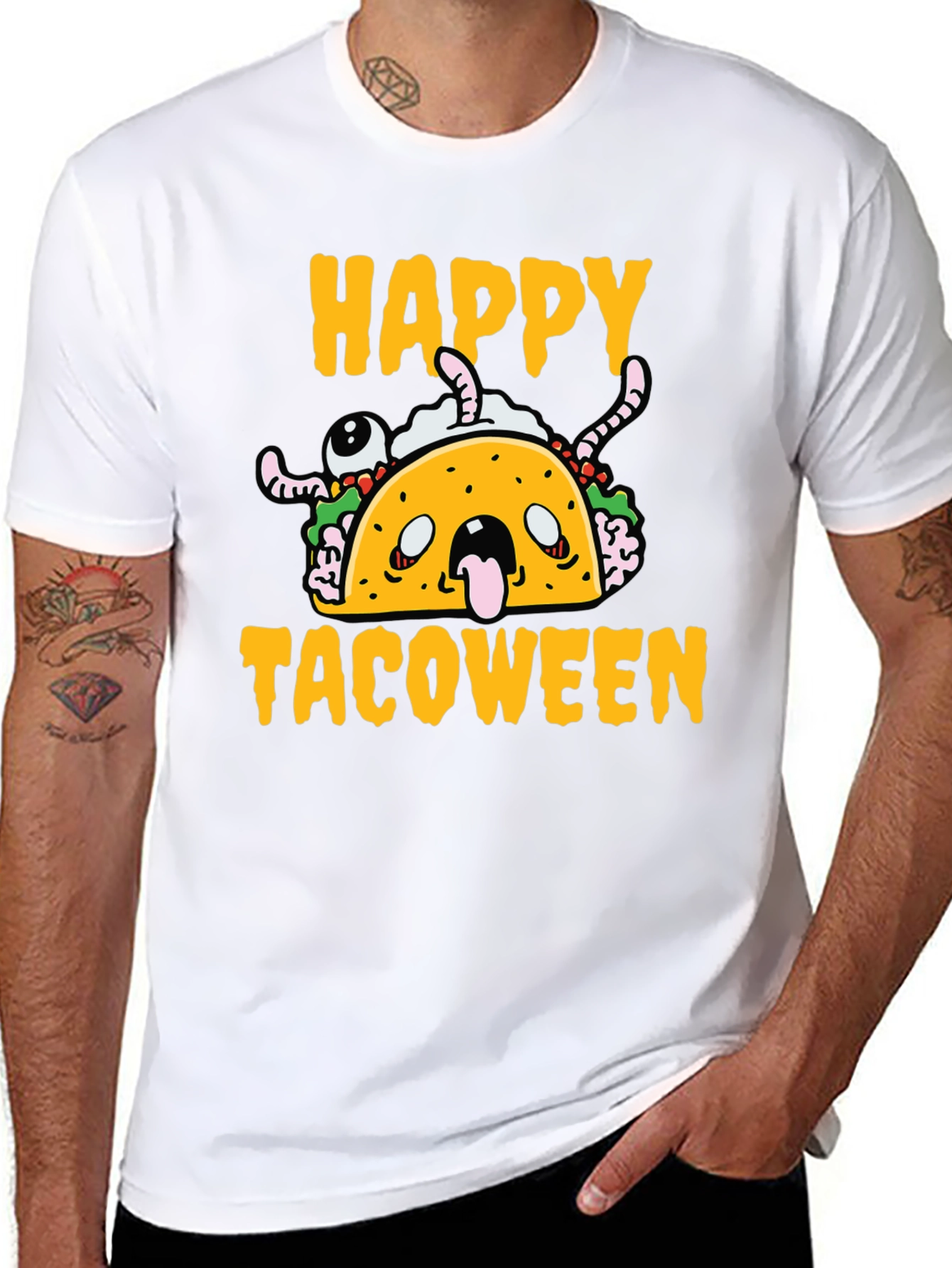 Happy Tacoween Black T-Shirt
