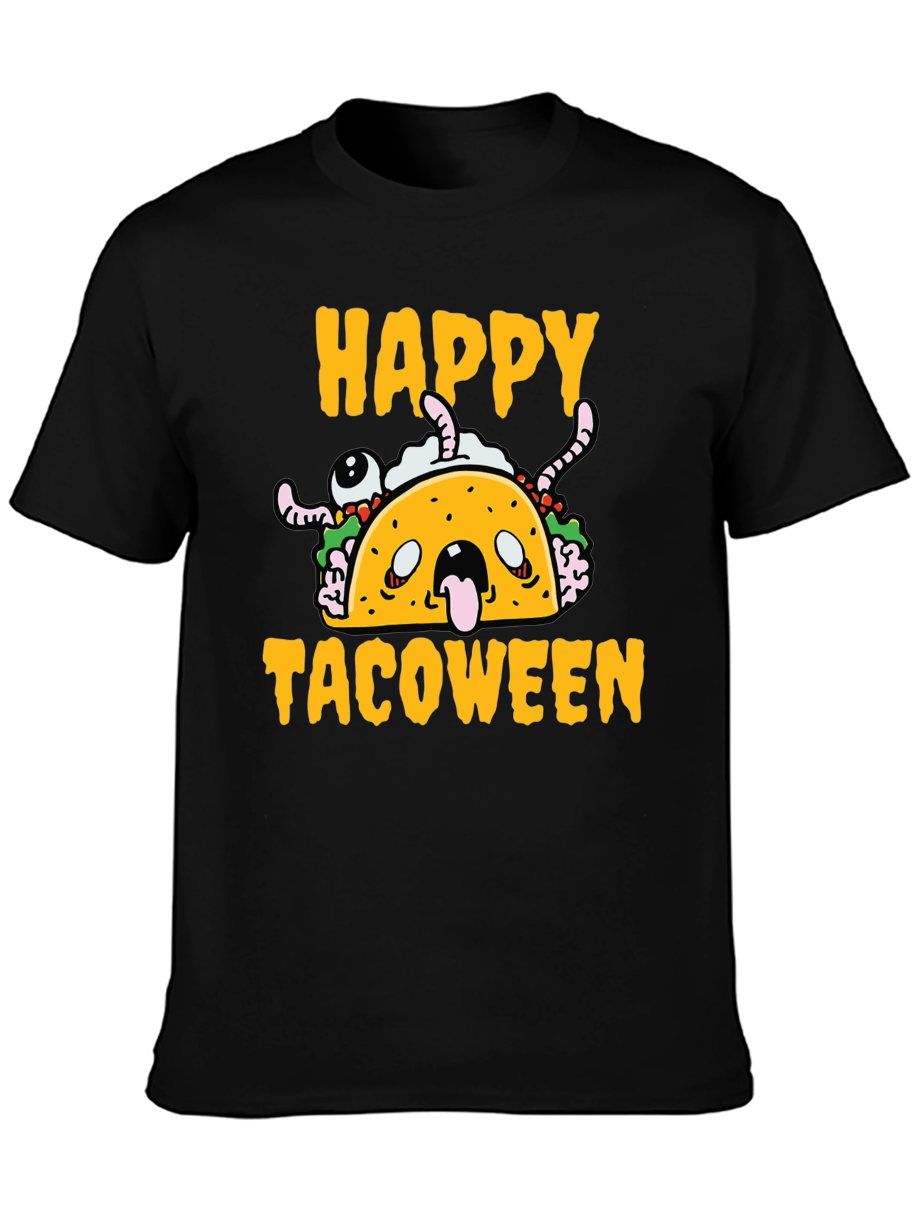 Happy Tacoween Black T-Shirt