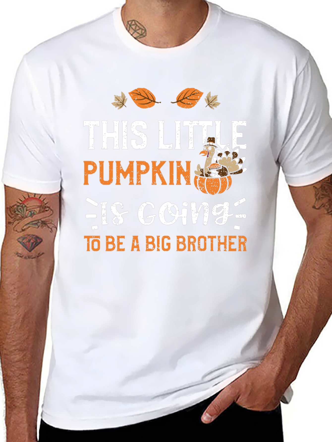 Big Brother Thanksgiving Pumpkin Turkey T-Shirt
