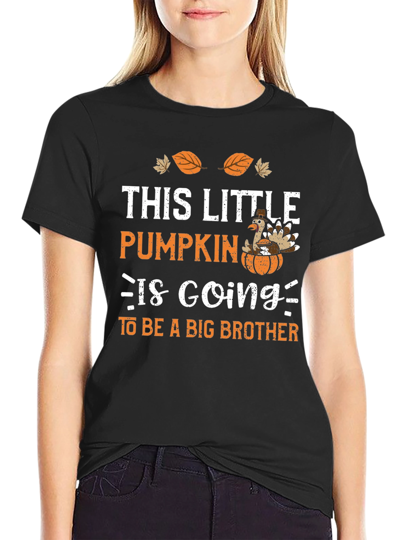 Big Brother Thanksgiving Pumpkin Turkey T-Shirt
