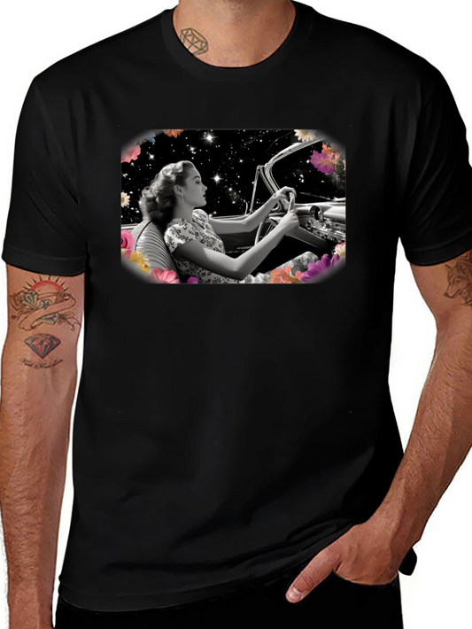 Retro Galaxy Drive T-Shirt - Stylish Graphic Tee