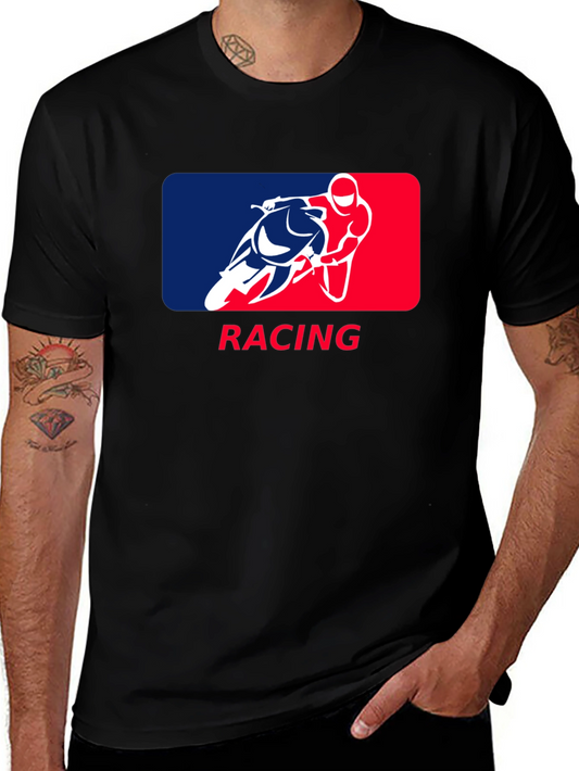 Racing Graphic T-Shirt - Black Cotton Tee