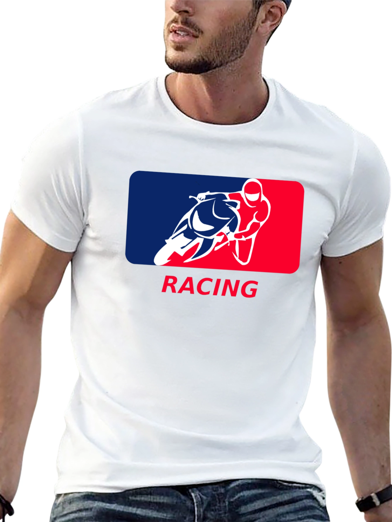 Racing Graphic T-Shirt - Black Cotton Tee