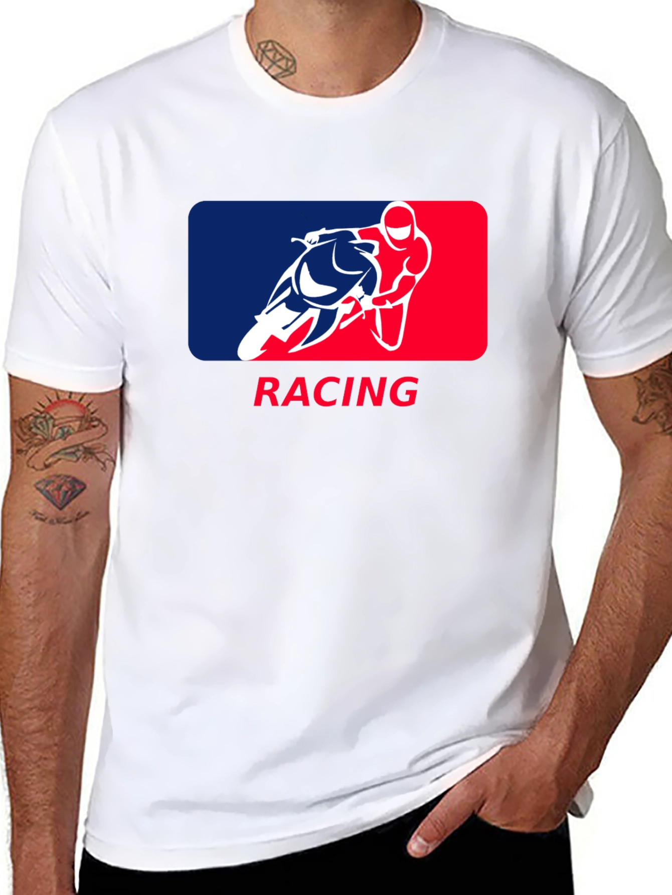Racing Graphic T-Shirt - Black Cotton Tee