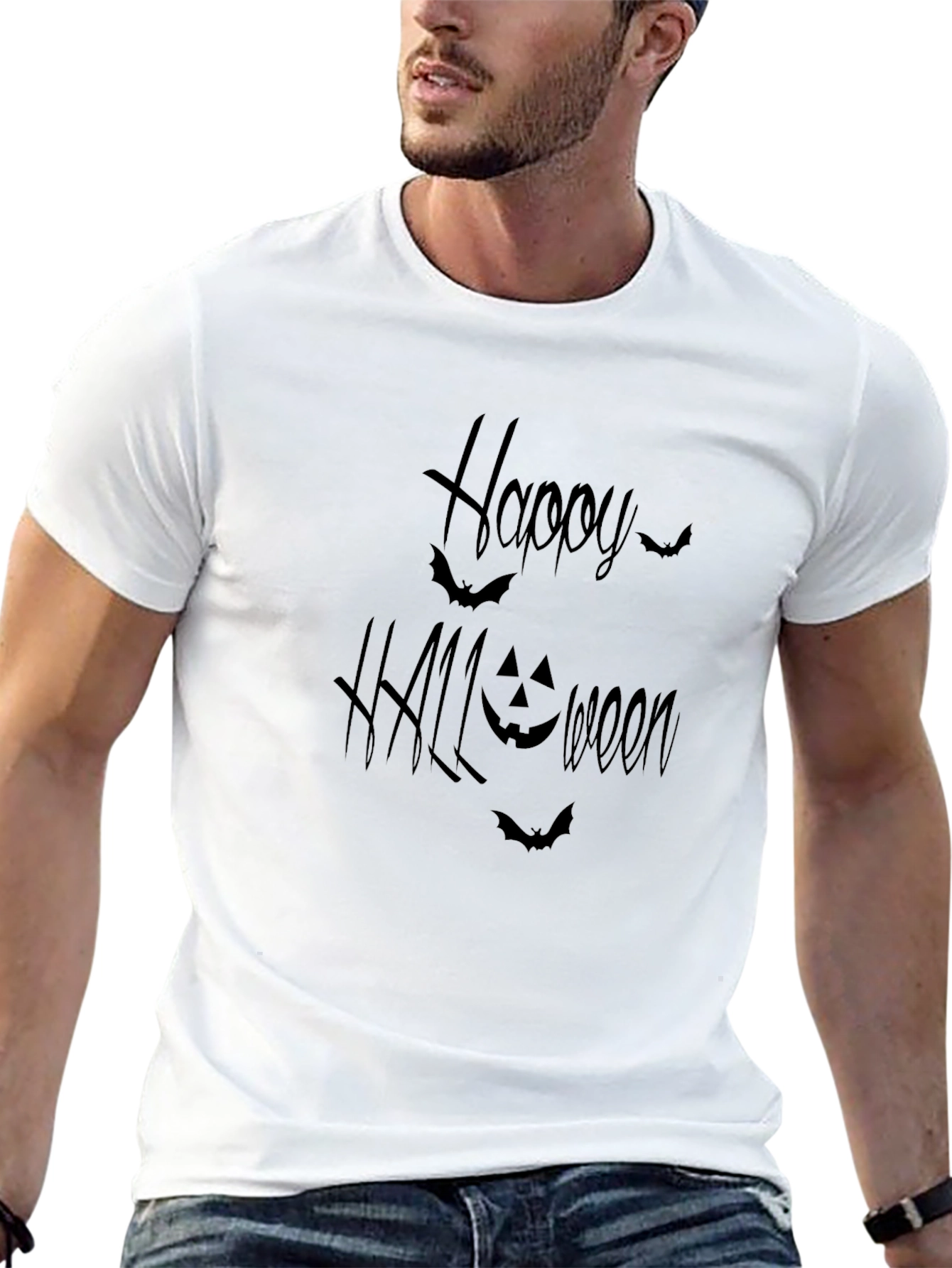 Happy Halloween T-Shirt Bat Graphic Tee