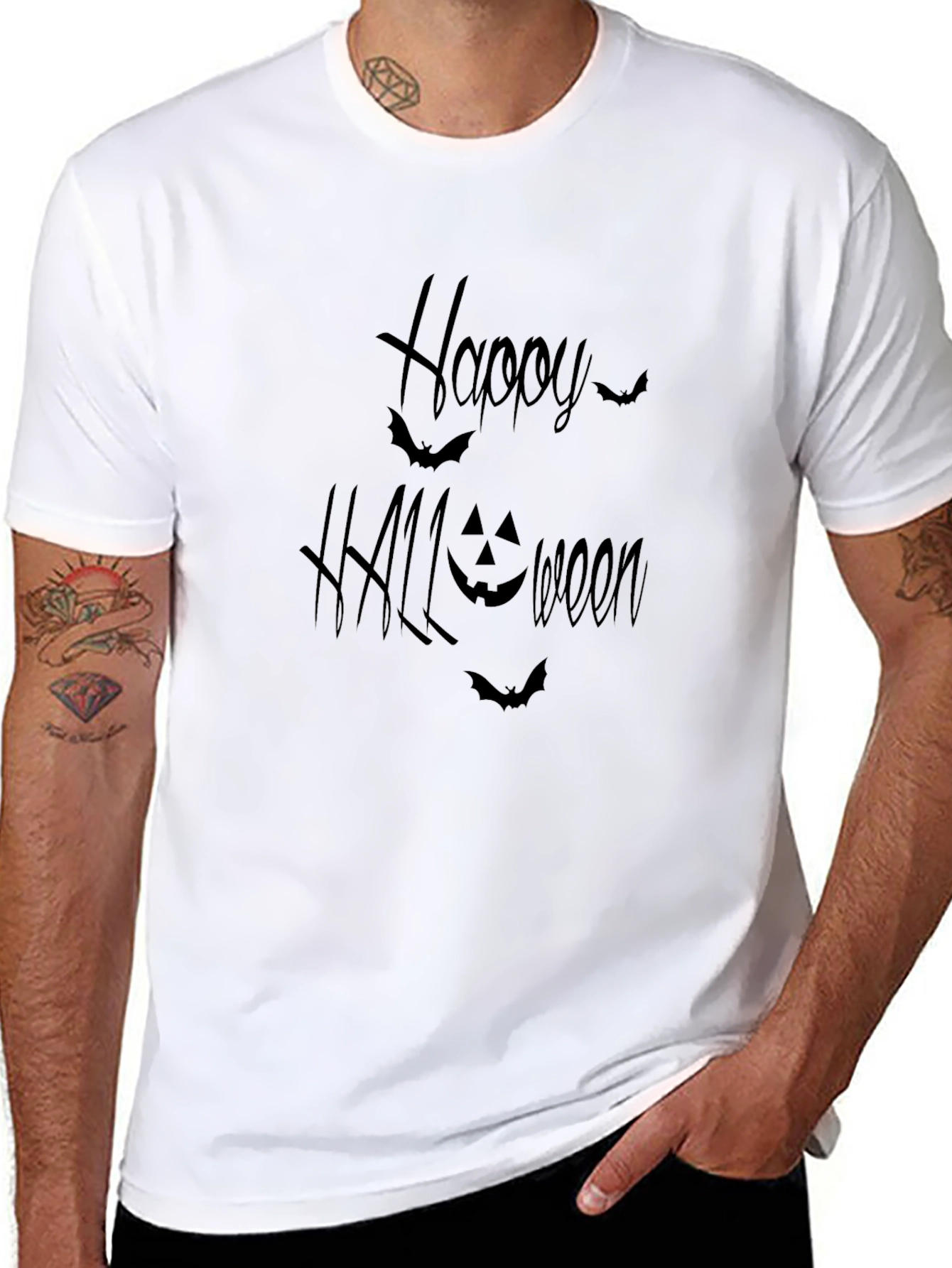 Happy Halloween T-Shirt Bat Graphic Tee