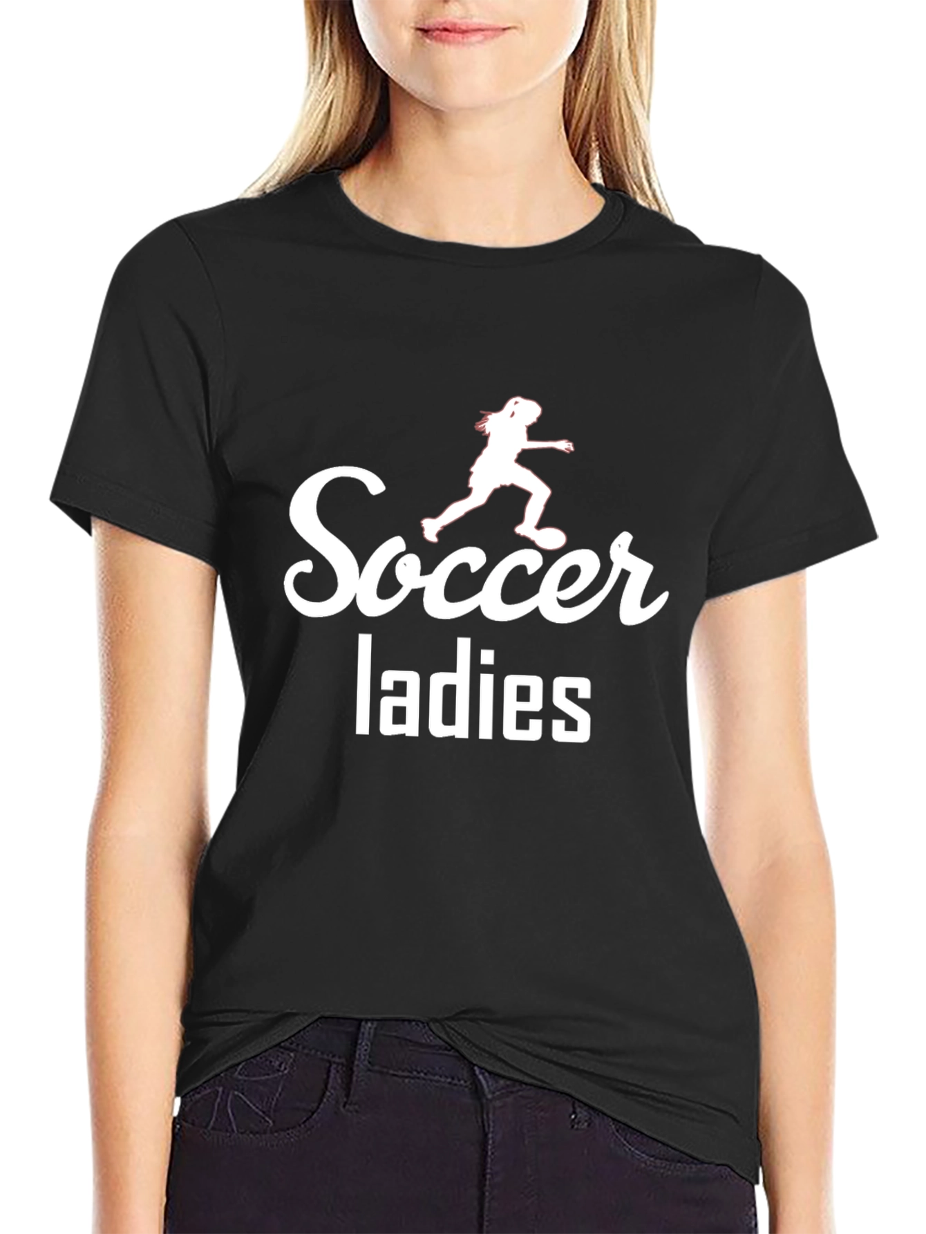 Soccer Ladies Graphic T-Shirt