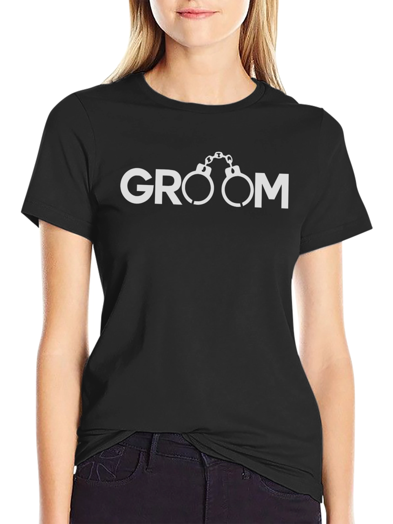 Groom Handcuffs T-Shirt - Bachelor Party Tee