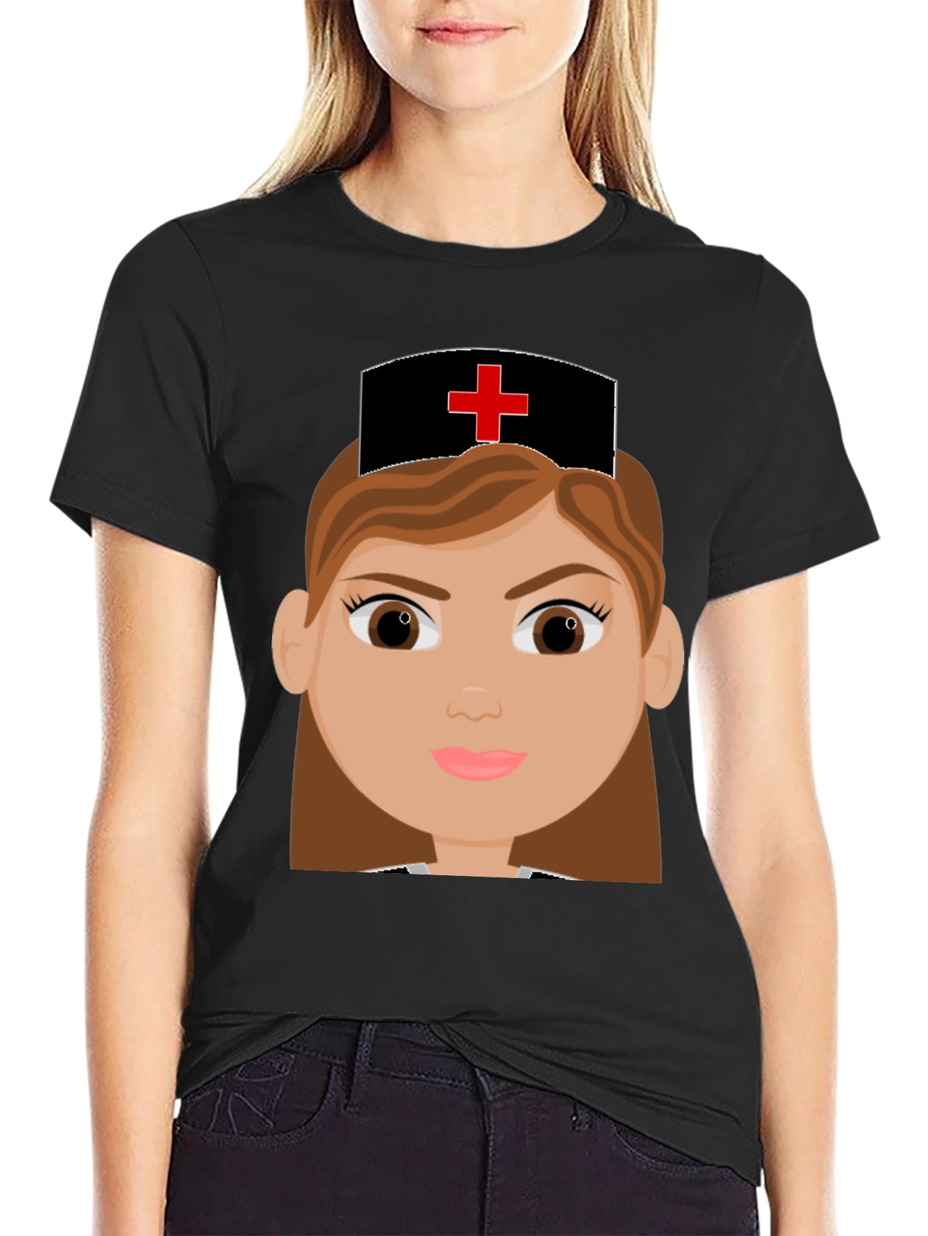 Nurse Cartoon Graphic T-Shirt