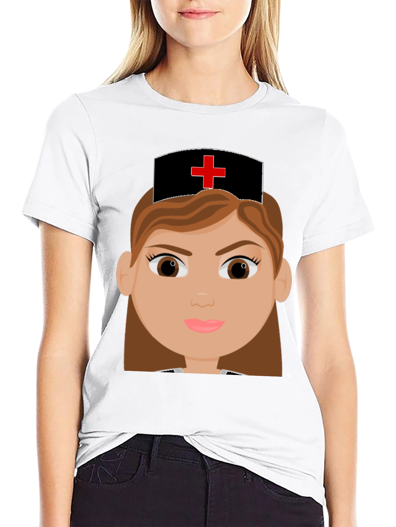 Nurse Cartoon Graphic T-Shirt